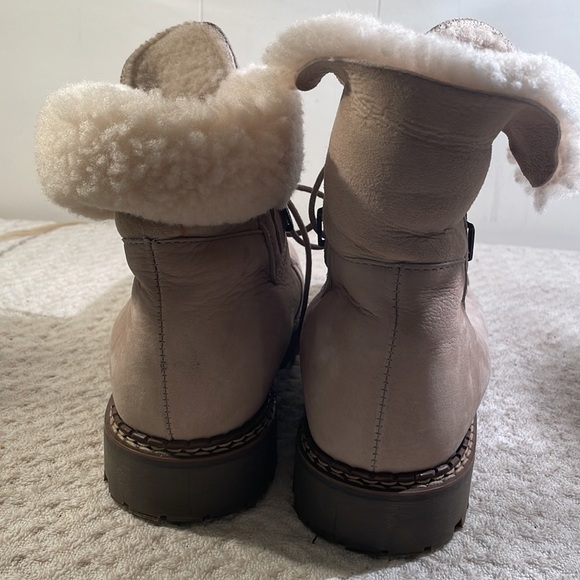 Sorel Shearling Vintage Nubuck Pisa Wool Plush Lined Lace Up Hiking Boots - Picture 4 of 13